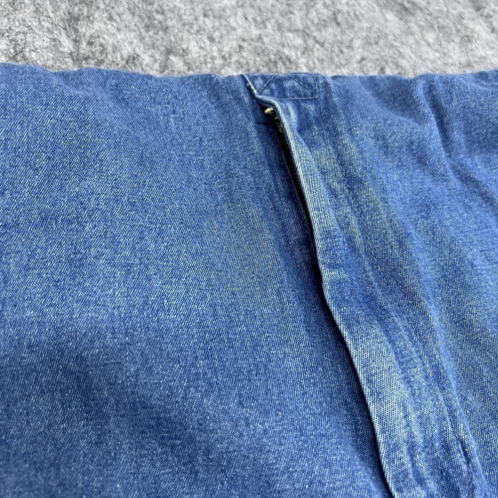 Liberty Denim Bib Overalls Mens 40x27 Blue Carpenter Zipper Bib Pocket Hammer - Picture 5 of 15